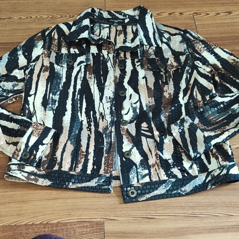 Shiny zebra/ leopard jacket